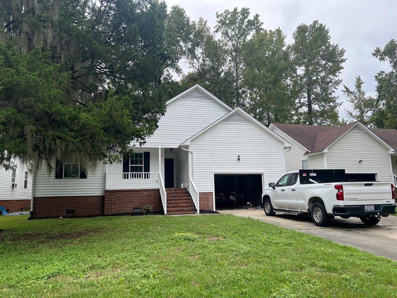 Standard builder-grade home exterior refresh